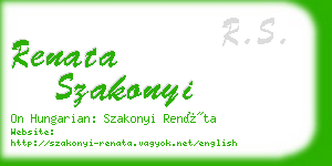 renata szakonyi business card